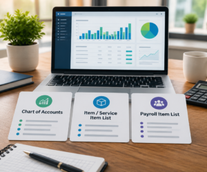 payroll items list chart of accounts finance