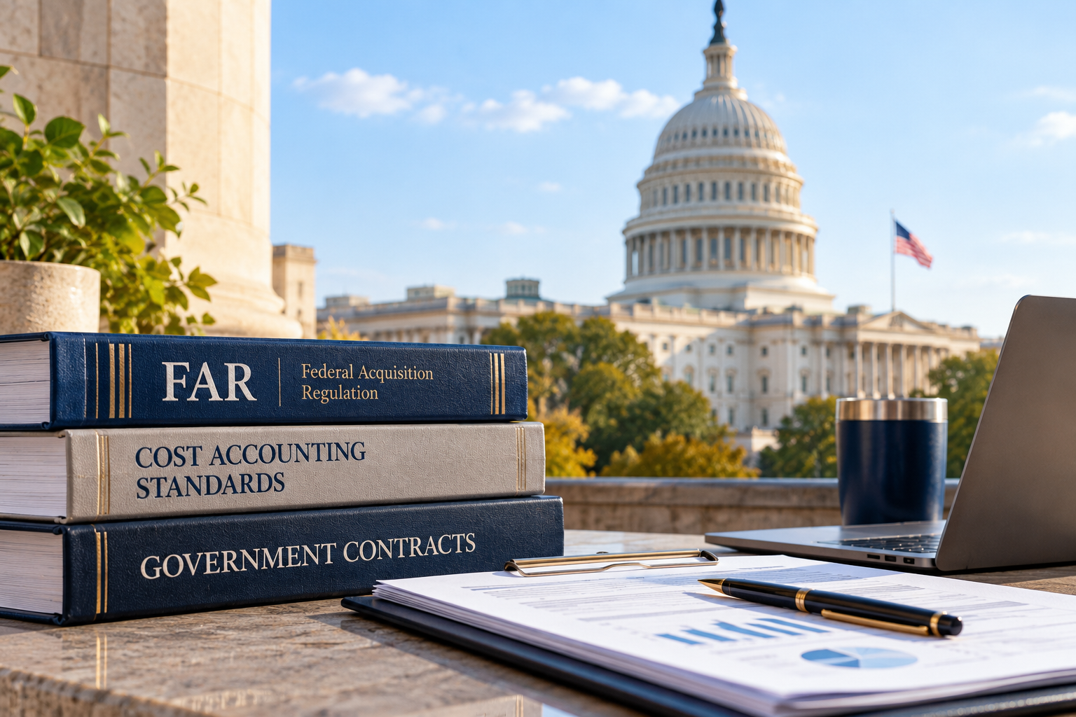 Federal Contracting Desk with Capitol View Federal Contracting Desk with Capitol View