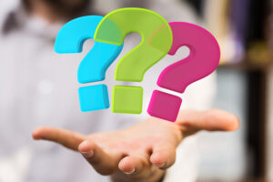 colorful questions marks FAQ